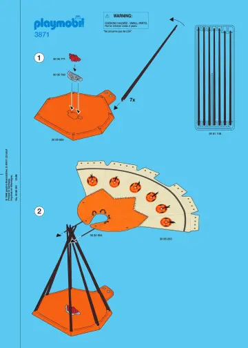 Notices de montage Playmobil 3871-A - Famille indienne / tipi (1)
