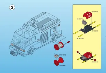 Notices de montage Playmobil 3880-A - Pompiers / camion lance à eau (3)