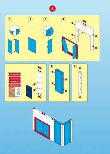 Notices de montage Playmobil 3885-A - Caserne de pompiers avec tour d`exercice (4)