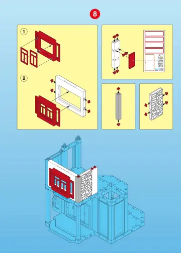 Notices de montage Playmobil 3885-A - Caserne de pompiers avec tour d`exercice (9)