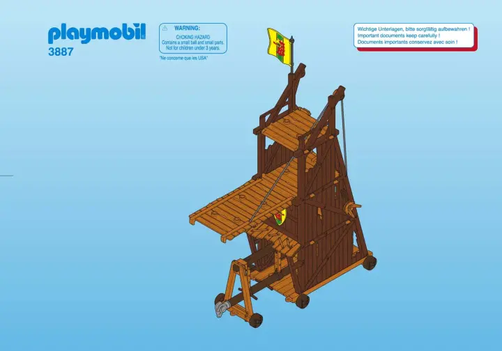 Bauanleitungen Playmobil 3887-A - Angriffsturm (1)