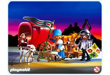 Playmobil 3891-A - Chevalier / roulotte / campement