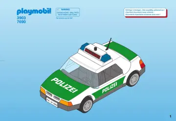 Bauanleitungen Playmobil 3903-A - Streifenwagen (1)