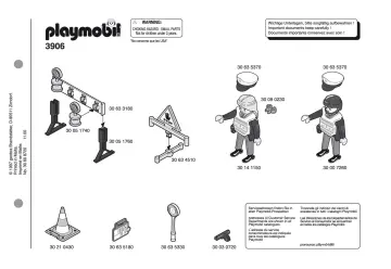 Notices de montage Playmobil 3906-A - Agents de circulation (1)