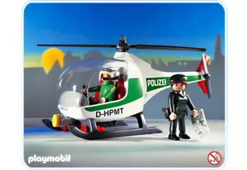 Playmobil 3907-A - Policiers allemands d`intervention / hélicoptère