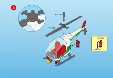 Notices de montage Playmobil 3907-A - Policiers allemands d`intervention / hélicoptère (3)
