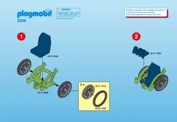 Notices de montage Playmobil 3928-A - Patient / fauteuil roulant (1)