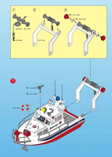 Notices de montage Playmobil 3941-A - Vedette de sauvetage (5)