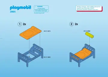 Bauanleitungen Playmobil 3964-A - Etagenbett mit Kindern (1)