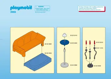 Bauanleitungen Playmobil 3966-A - Modernes Wohnzimmer (1)