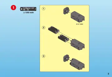 Notices de montage Playmobil 4010-A - Train de marchandises RC avec phares (3)