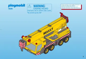 Notices de montage Playmobil 4036-A - Grue mobile géante (1)