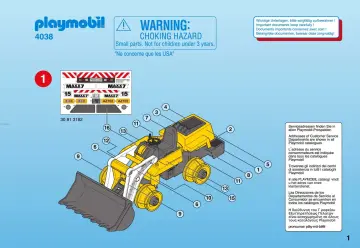 Bauanleitungen Playmobil 4038-A - Großradlader (1)