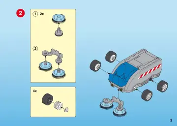 Notices de montage Playmobil 4045-A - Agent avec balayeuse aspiratrice (3)