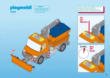 Notices de montage Playmobil 4046-A - Chauffeur avec camion chasse-neige (1)