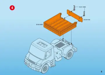 Notices de montage Playmobil 4046-A - Chauffeur avec camion chasse-neige (5)