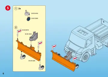 Notices de montage Playmobil 4046-A - Chauffeur avec camion chasse-neige (6)