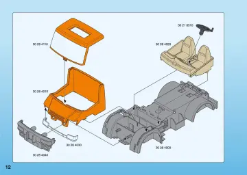 Notices de montage Playmobil 4046-A - Chauffeur avec camion chasse-neige (12)