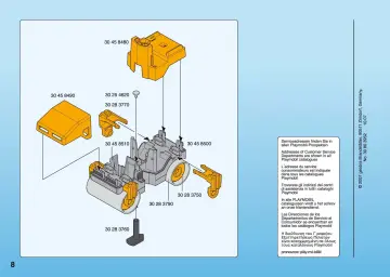 Bauanleitungen Playmobil 4048-A - Straßenwalze mit Asphaltplatte (8)