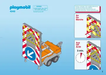 Notices de montage Playmobil 4049-A - Agent routier et signalisation lumineuse (1)