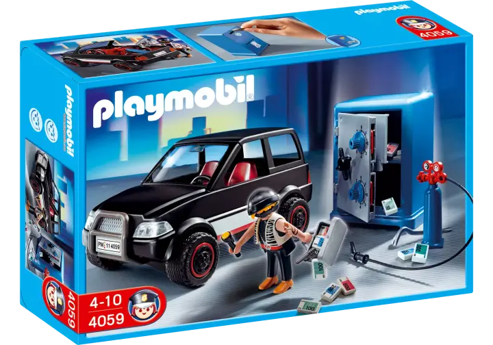 Playmobil 4059-A - Tresorknacker mit Fluchtfahrzeug - BOX