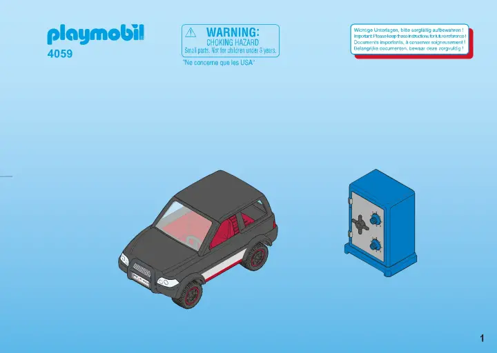 Οδηγίες συναρμολόγησης Playmobil 4059 - Ληστής και όχημα διαφυγής (1)