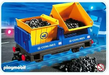 Playmobil 4125-A - Wagon avec bennes basculantes