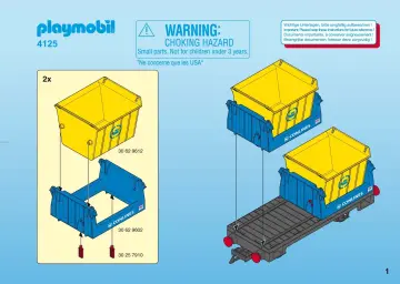 Bauanleitungen Playmobil 4125-A - Kipplorenwaggon (1)