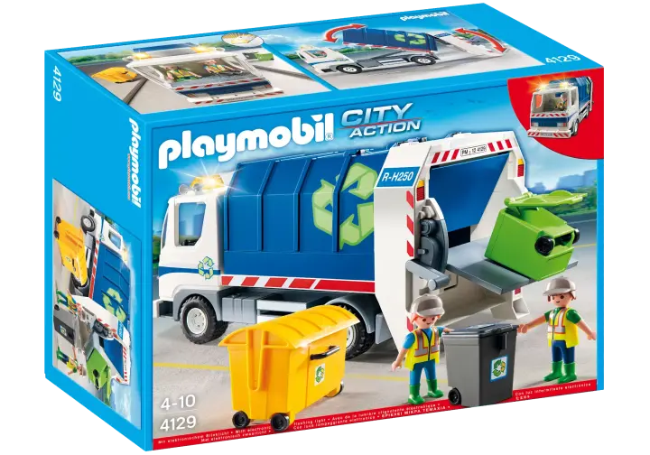 Playmobil 4129-A - Recycling-Fahrzeug mit Blinklicht - BOX