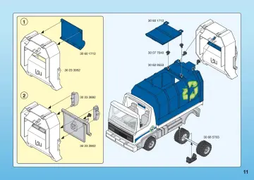 Bauanleitungen Playmobil 4129-A - Recycling-Fahrzeug mit Blinklicht (11)