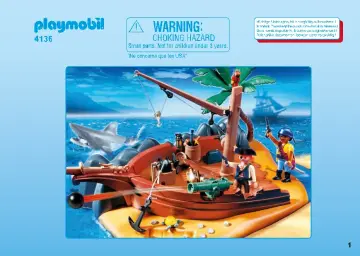 Bauanleitungen Playmobil 4136-A - SuperSet Seeräuberinsel (1)