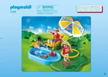 Notices de montage Playmobil 4140-A - CompactSet Famille et piscine (1)