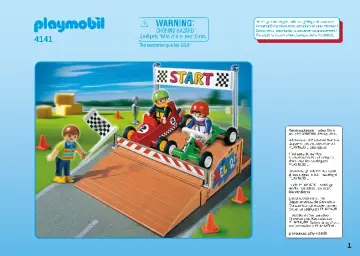 Bauanleitungen Playmobil 4141-A - KompaktSet Gokart-Rennen (1)