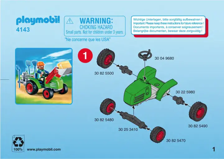 Playmobil PLAYMOBIL Country 4143 Agriculteur avec tracteur