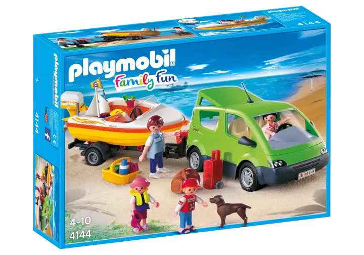 Playmobil 4144-A - Familyvan mit Bootsanhänger - BOX