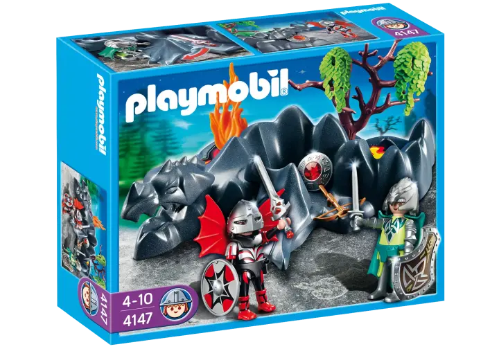 Playmobil 4147-A - CompacSet Chevaliers Dragons - BOX