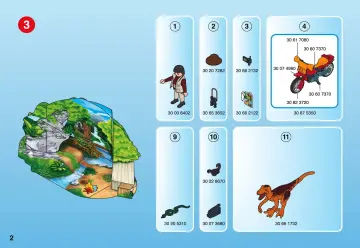 Bauanleitungen Playmobil 4162-A - Adventskalender Dino-Expedition (2)