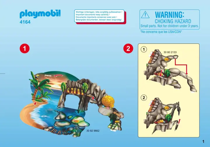 Bauanleitungen Playmobil 4164-A - Adventskalender Piraten-Schatzhöhle (1)