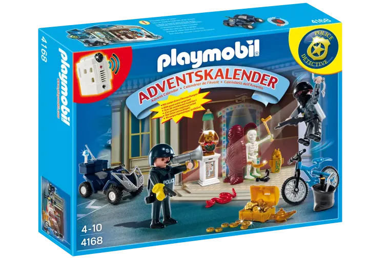 Playmobil 4168-A - Adventskalender Polizeialarm! Schatzräuber auf der Flucht - BOX