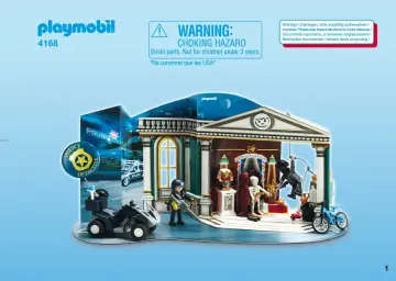 Bauanleitungen Playmobil 4168-A - Adventskalender Polizeialarm! Schatzräuber auf der Flucht (1)