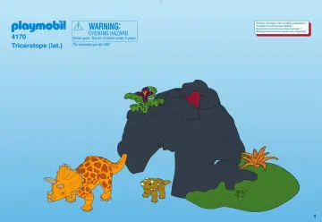 Notices de montage Playmobil 4170-A - Triceratops avec volcan (1)