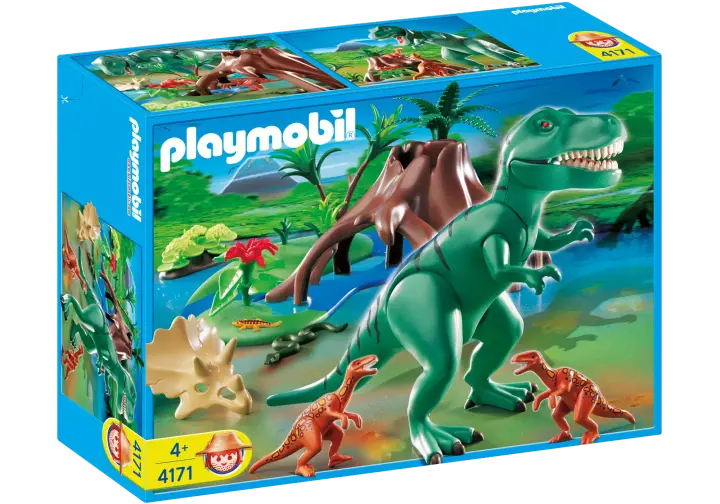 Playmobil 4171-A - Tyrannosaure avec Velociraptors - BOX