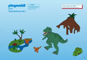 Notices de montage Playmobil 4171-A - Tyrannosaure avec Velociraptors (1)