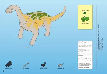 Notices de montage Playmobil 4172-A - Brachiosaure avec massif rocheux (8)