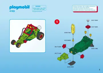 Bauanleitungen Playmobil 4183-A - Grüner Miniflitzer (1)