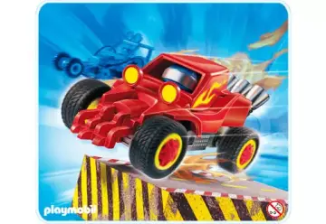 Playmobil 4184-A - Pilote avec voiture transformable rouge