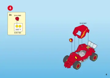 Notices de montage Playmobil 4184-A - Pilote avec voiture transformable rouge (4)