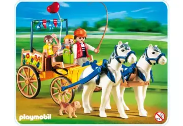 Playmobil 4186-A - Famille et calèche