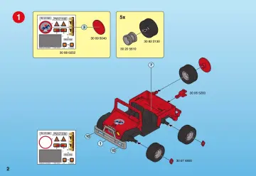 Bauanleitungen Playmobil 4189-A - Geländewagen mit Pferdeanhänger (2)