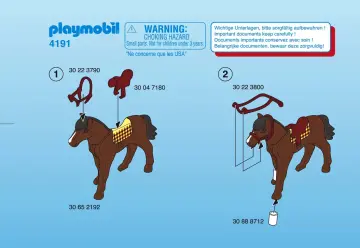 Bauanleitungen Playmobil 4191-A - Reiterin mit Pferd (1)